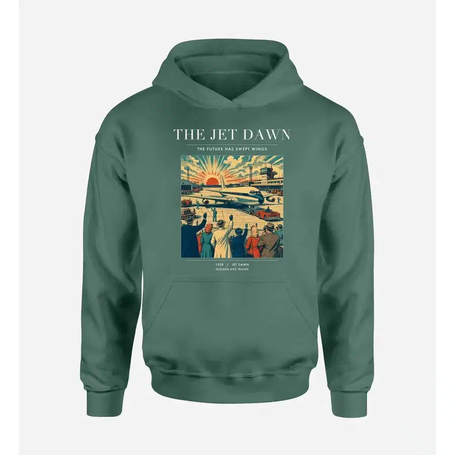 VINTAGE G4113 - The Jet Dawn - Premium Hoodie design on green premium