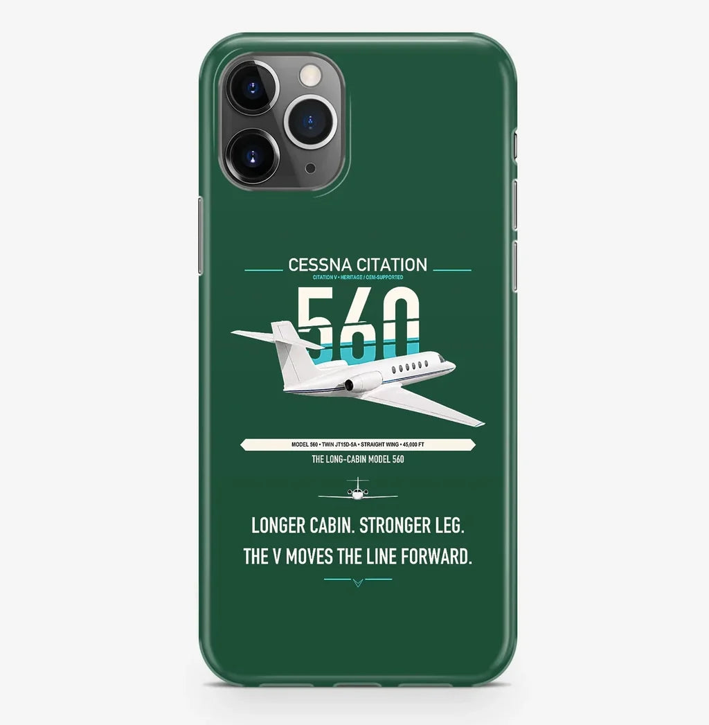Cessna Citation 560 - Citation V design on dark green magsafe iphone case, for iPhone Pro Max