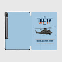 Thumbnail for Bell UH-1Y Venom design on light blue samsung tablet tablet case