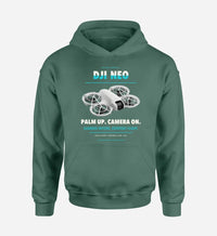 Thumbnail for DJI Neo design on green hoodie single side