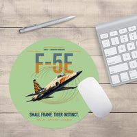Thumbnail for F-5E Tiger II design on light green round mouse pad