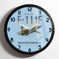 Thumbnail for F-111F Aardvark design on light blue framed wall clock