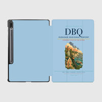 Thumbnail for Dubuque Regional Airport (DBQ) design on light blue samsung tablet tablet case