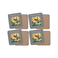 Thumbnail for The Pylon Turn - Designed Coasters design on gray 4-pieces-set