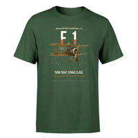 Thumbnail for Sopwith Camel F.1 design on dark green t-shirt, single-side print