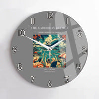 Thumbnail for VINTAGE G4122 - The Caribbean Jet Run - Designed Wall Clocks design on gray no-frame