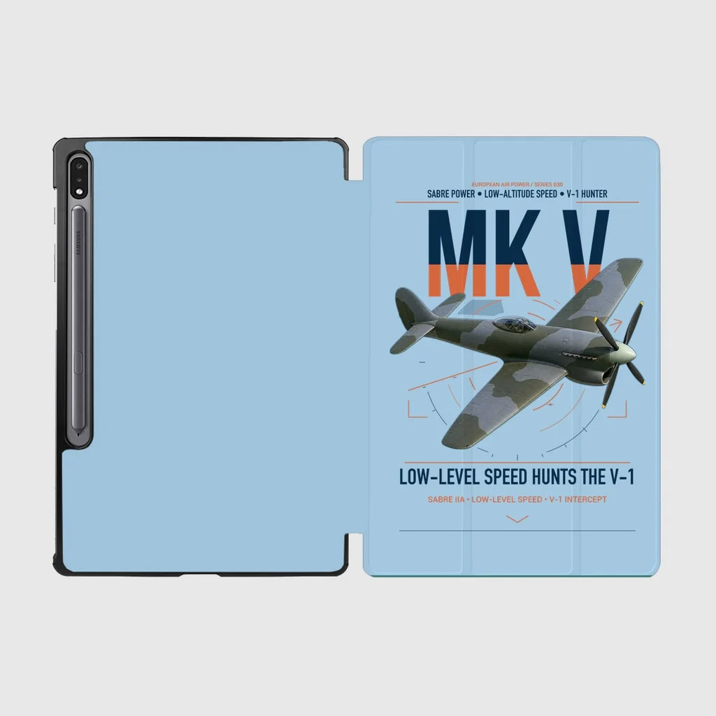 Hawker Tempest Mk V design on light blue samsung tablet tablet case