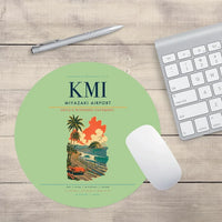 Thumbnail for Miyazaki Airport (KMI) design on light green round mouse pad