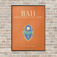 Thumbnail for Bahrain International Airport BAH - Canvas Framed - Orange