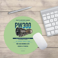 Thumbnail for PW300 design on light green round mouse pad