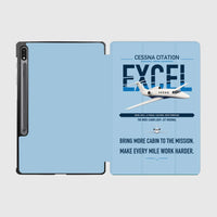 Thumbnail for Cessna Citation Excel design on light blue samsung tablet tablet case