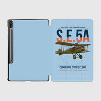 Thumbnail for Royal Aircraft Factory S.E.5a design on light blue samsung tablet tablet case