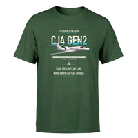 Thumbnail for Cessna Citation CJ4 Gen2 design on dark green double-side t-shirt, single-side print