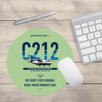 Thumbnail for CASA C-212-100 Aviocar design on light green round mouse pad
