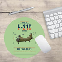 Thumbnail for Piasecki H-21C Shawnee design on light green round mouse pad