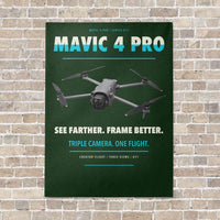 Thumbnail for DJI Mavic 4 Pro vertical canvas print - no frame - dark green background