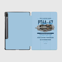 Thumbnail for PT6A-67 design on light blue samsung tablet tablet case