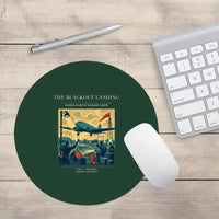 Thumbnail for VINTAGE G4501 - The Blackout Landing - Designed Mouse Pads design on darkgreen round