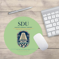 Thumbnail for Santos Dumont Airport (SDU) design on light green round mouse pad