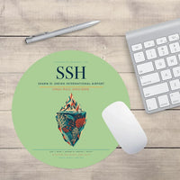 Thumbnail for Sharm El Sheikh International Airport (SSH) design on light green round mouse pad
