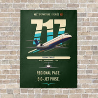 Thumbnail for Boeing 717-200 vertical canvas print - no frame - dark green background
