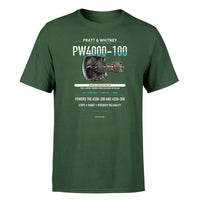 Thumbnail for PW4000-100 design on dark green single side