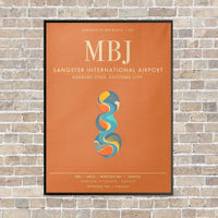 Thumbnail for Sangster International Airport MBJ - Canvas Framed - Orange