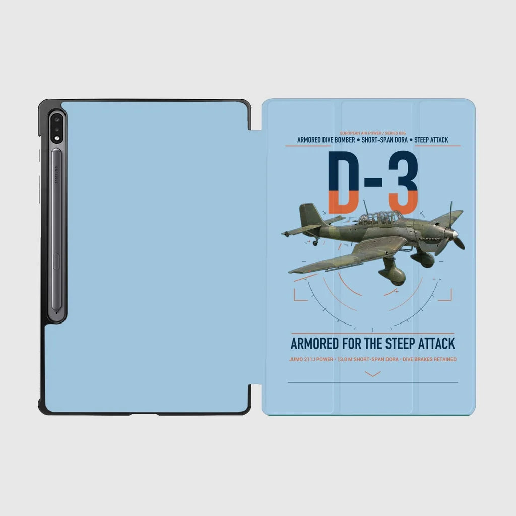 Junkers Ju 87D-3 design on light blue samsung tablet tablet case