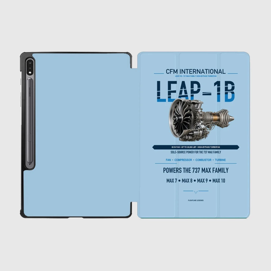 CFM LEAP-1B design on light blue samsung tablet tablet case