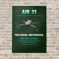 Thumbnail for DJI Air 3S vertical canvas print - no frame - dark green background