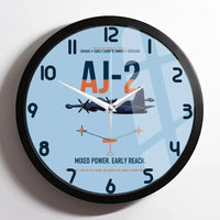 Thumbnail for AJ-2 Savage Tanker design on light blue framed wall clock