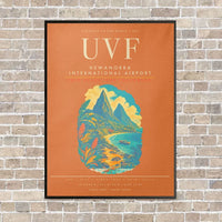 Thumbnail for Hewanorra International Airport UVF - Canvas Framed - Orange