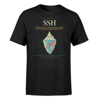 Thumbnail for Sharm El Sheikh International Airport (SSH) T-Shirt single-side front print in Black | sharm-el-sheikh-international-airport-ssh-double-side-t-shirt