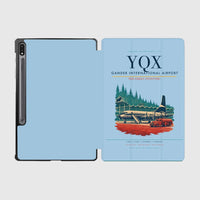 Thumbnail for Gander International Airport (YQX) design on light blue samsung tablet tablet case