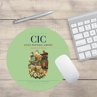 Thumbnail for Chico Regional Airport (CIC) design on light green round mouse pad