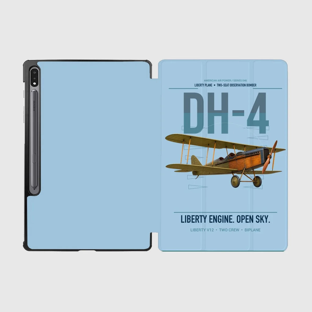 Airco DH-4 Liberty Plane design on light blue samsung tablet tablet case