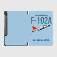 Thumbnail for F-102A Delta Dagger design on light blue samsung tablet tablet case