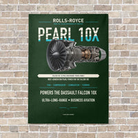 Thumbnail for PEARL 10X vertical canvas print - no frame - dark green background
