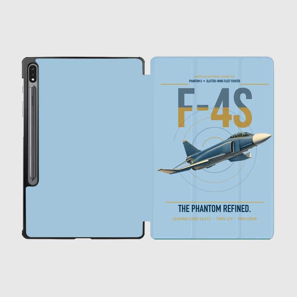 F-4S Phantom II design on light blue samsung tablet tablet case
