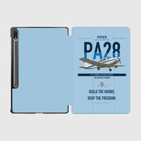 Thumbnail for Piper PA-28 Cherokee design on light blue samsung tablet tablet case