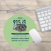 Thumbnail for 915 iS design on light green round mouse pad