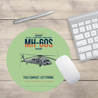 Thumbnail for Sikorsky MH-60S Seahawk design on light green round mouse pad