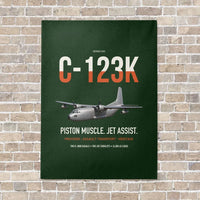 Thumbnail for C-123K Provider vertical canvas print - no frame - dark green background