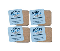 Thumbnail for Tecnam P2012 Traveller design on light blue 4 pieces set coaster