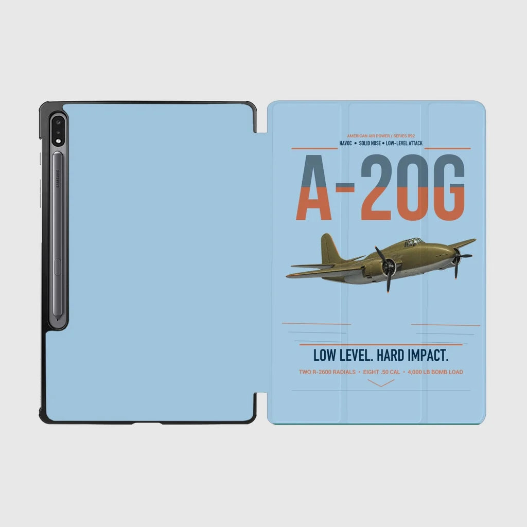 A-20G Havoc design on light blue samsung tablet tablet case