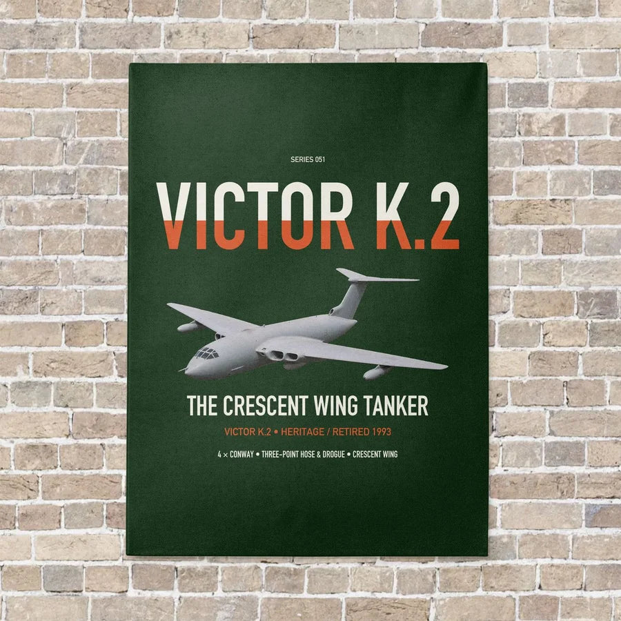 Handley Page Victor K.2 vertical canvas print - no frame - dark green background