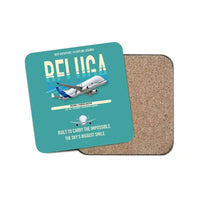 Thumbnail for Airbus BelugaXL / A330-743L design on turquoise 1 piece coaster
