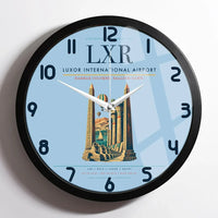 Thumbnail for Luxor International Airport (LXR) design on light blue framed wall clock