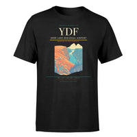 Thumbnail for Deer Lake Regional Airport (YDF) T-Shirt single-side front print in Black | deer-lake-regional-airport-ydf-double-side-t-shirt