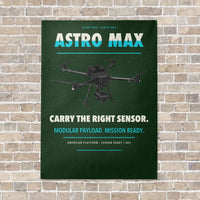 Thumbnail for Freefly Astro Max vertical canvas print - no frame - dark green background